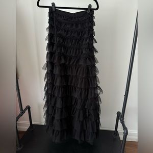 BCBGMAZRIA TULLE MAXI SKIRT
